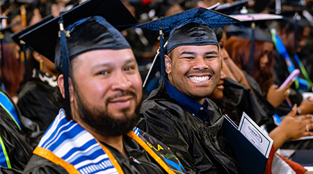 Two graduates at 2026 Gwinnett Tech commencement ceremony