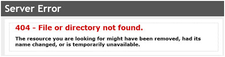 Server error 404 code
