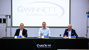 Georgia Quick Start Northern Operations Executive Director Bruce Batton, Georgia Quick Start Northern Operations Executive Director Bruce Batton and President of Gwinnett Tech, Dr. D. Glen Cannon