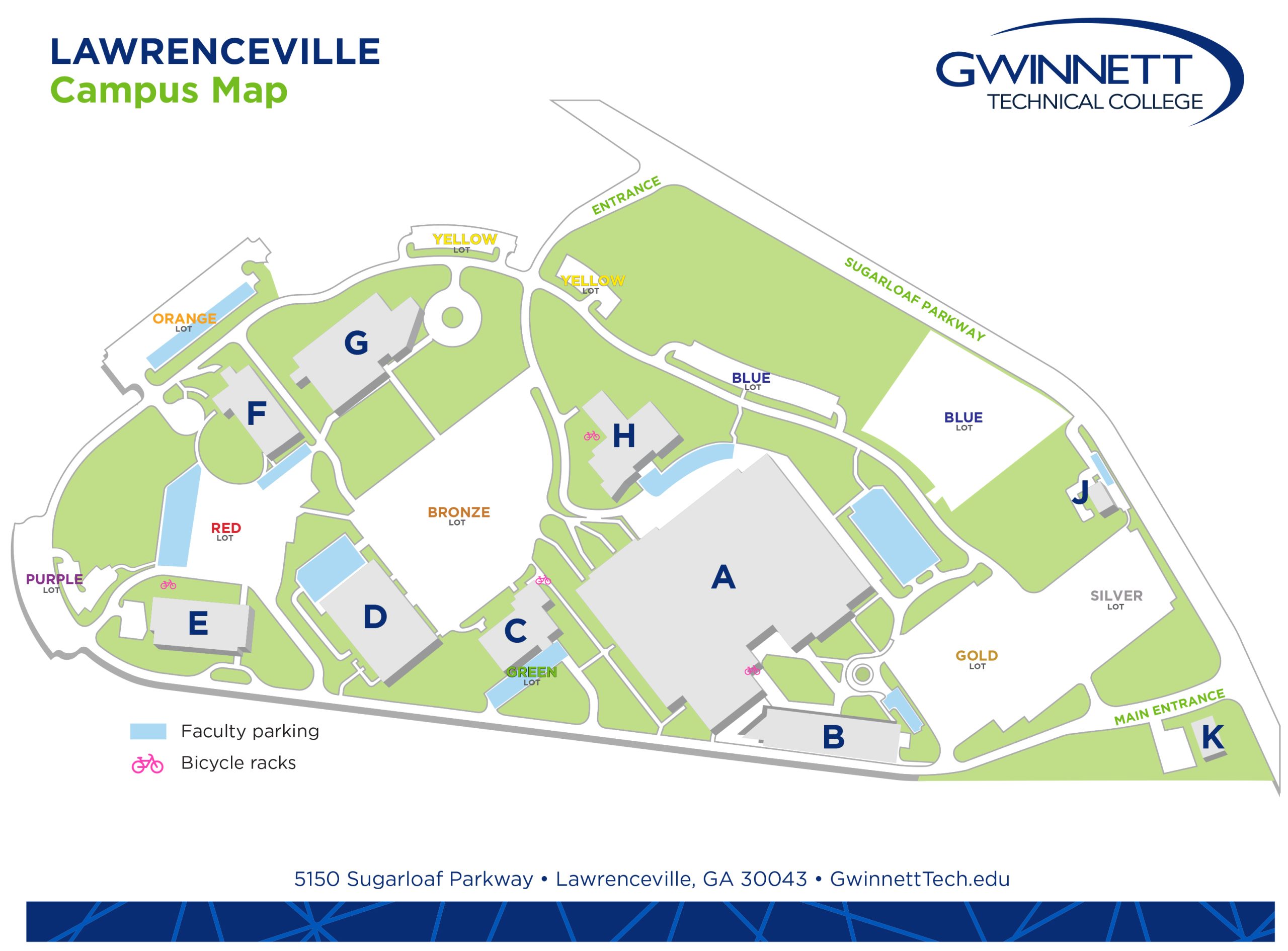 Gwinnett Tech Lawrenceville campus map